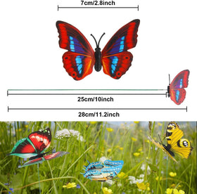 Jupengmg butterfly stakes for potted plants add color and charm.