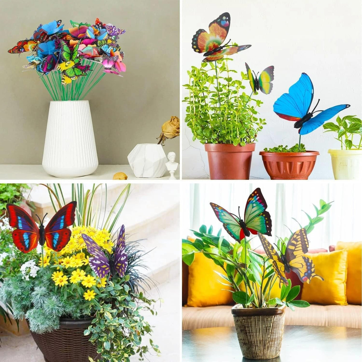 Jupengmg detachable butterfly stakes simplify cleaning and storage.