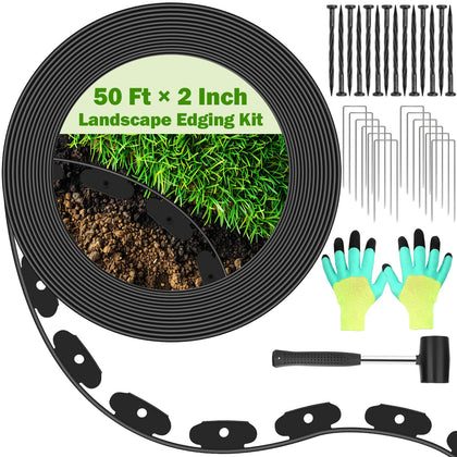 Jupwalz border roll 50ft defines lawn edges quickly and neatly.