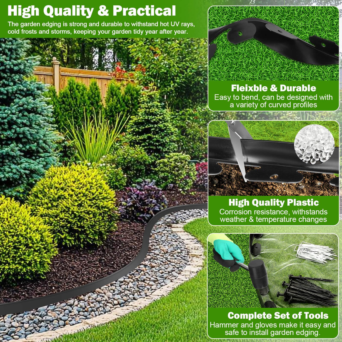 Jupwalz no-dig installation saves time while keeping borders tidy.