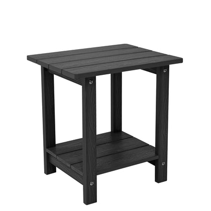 juserox outdoor side table front view shows durable, weather-ready design for patios.