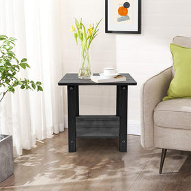 juserox outdoor side table in patio scene showcases versatile use beside chairs.