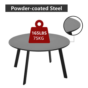 Juserox adjustable feet keep the table level on uneven surfaces.