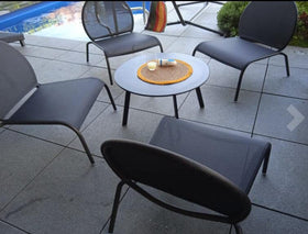 Juserox easy-assembly patio table set up in minutes.