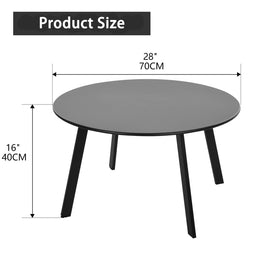 Juserox patio coffee table with U-shaped legs for stable support.