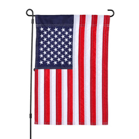 JUSHEN embroidered stars flag features crisp stars for outdoor display.