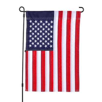 JUSHEN embroidered stars flag features crisp stars for outdoor display.