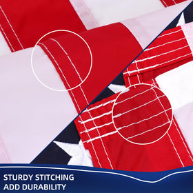 JUSHEN flag made of quick-dry 210D nylon with UV protection.