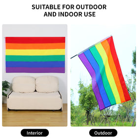 JUSHEN outdoor Pride banner ready for festival or home use