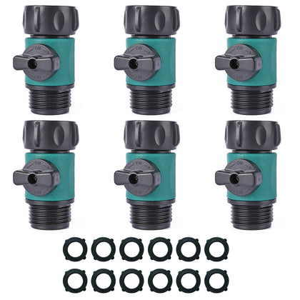 JUSONEY shut-off valve hose connector 12pcs for fast irrigation control.