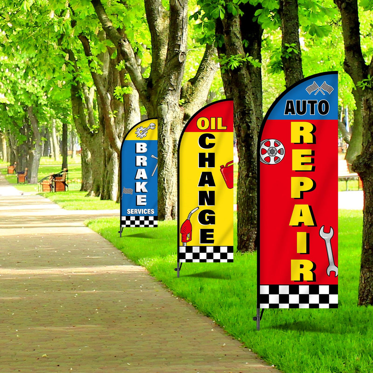 Justforjoyful vehicle-service store sign enhances visibility and brand recall.