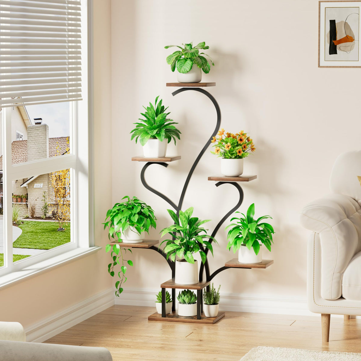 JUSTOGO corner indoor display fits living rooms patios balconies