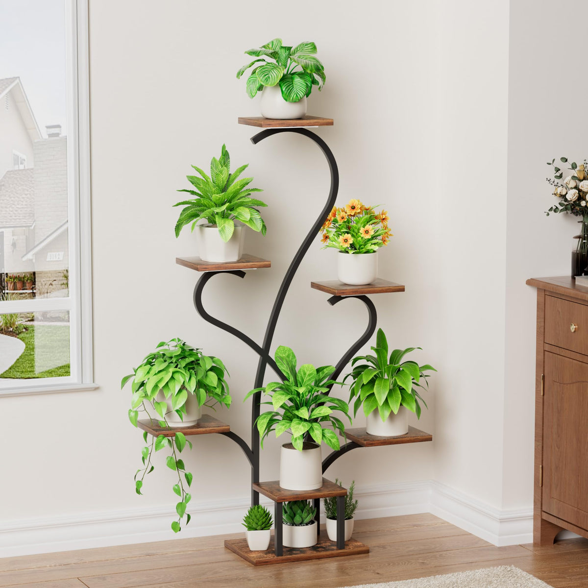 JUSTOGO full-spectrum grow lights encourage healthy plant growth year-round
