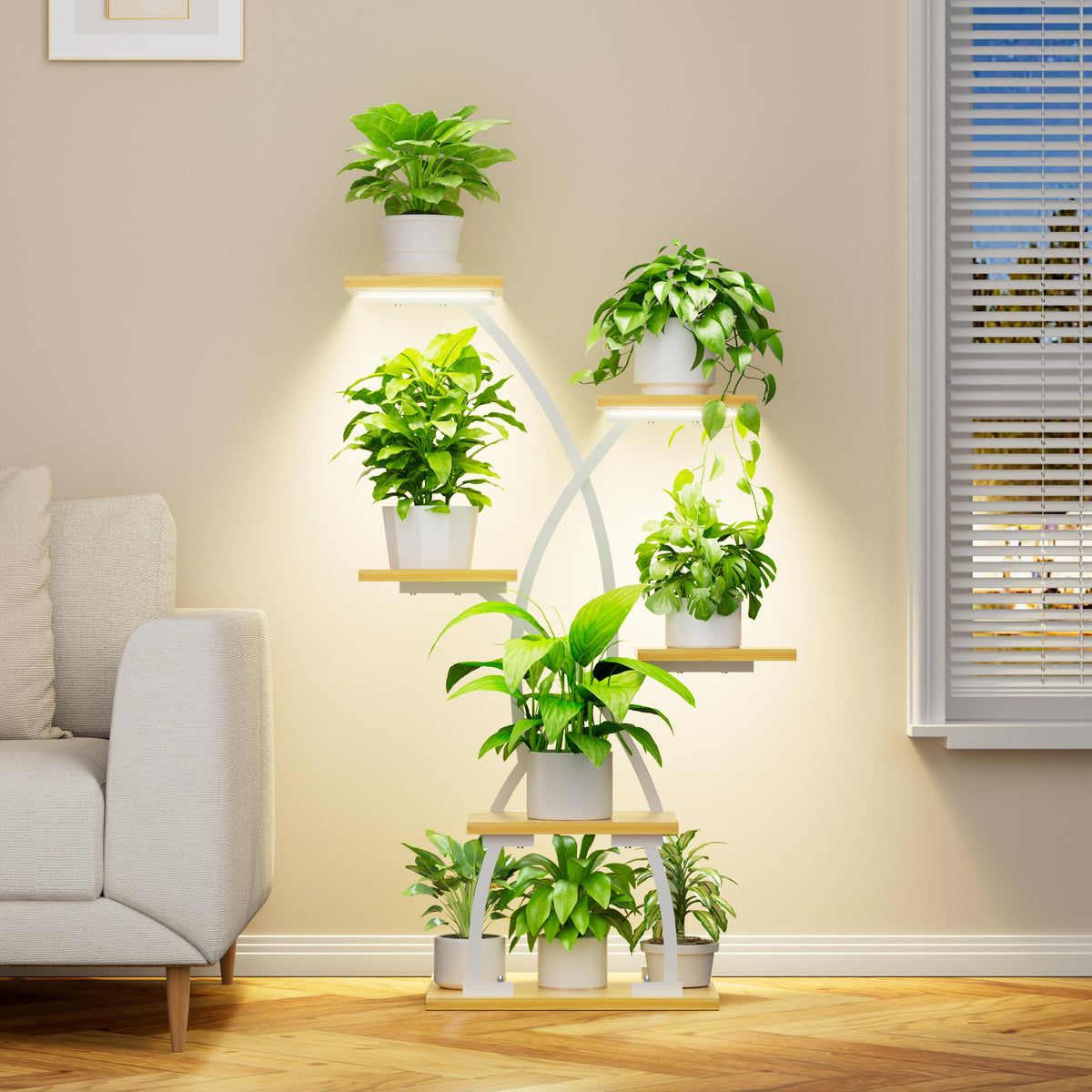 JUSTOGO integrated grow-light setup supports healthier indoor growth.