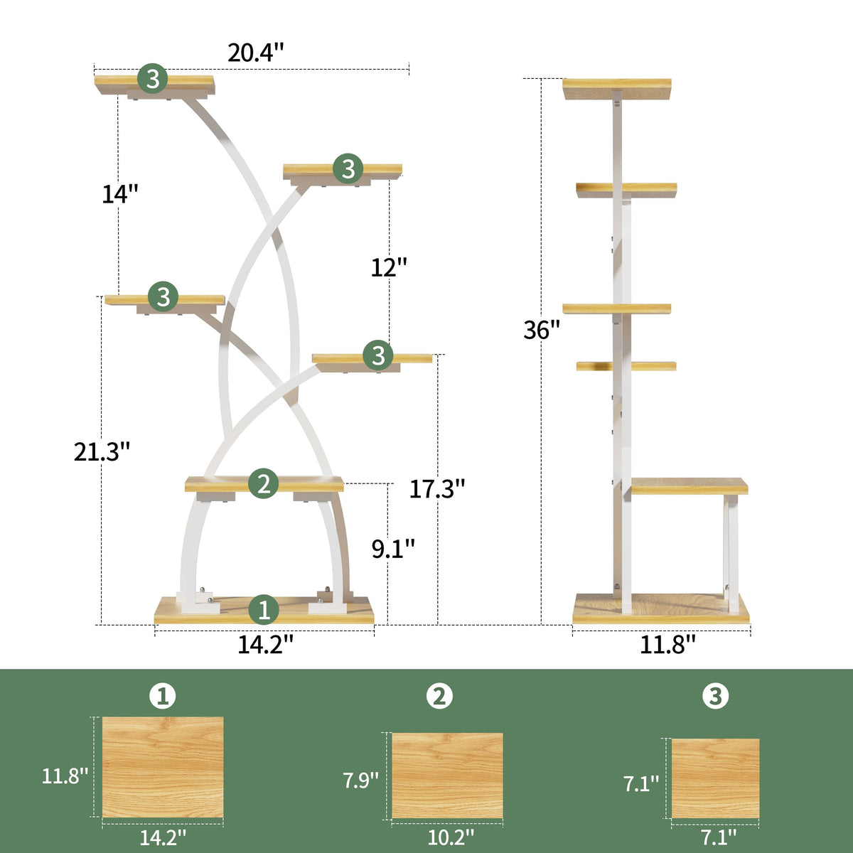 JUSTOGO metal plant rack delivers sturdy stability for heavier containers.