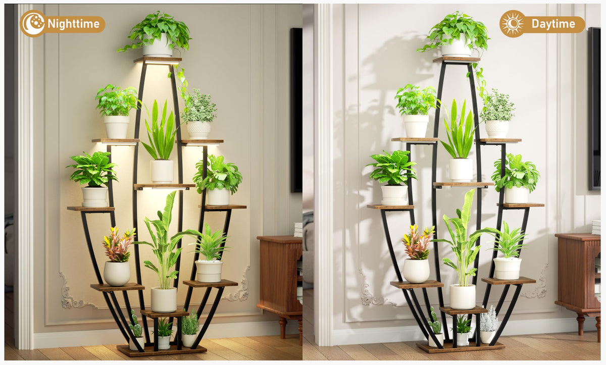 JUSTOGO plant stand 59-inch tall unit fits tight corners