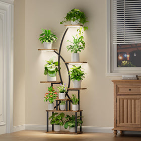 JUSTOGO plant stand multipurpose display for books and decor.