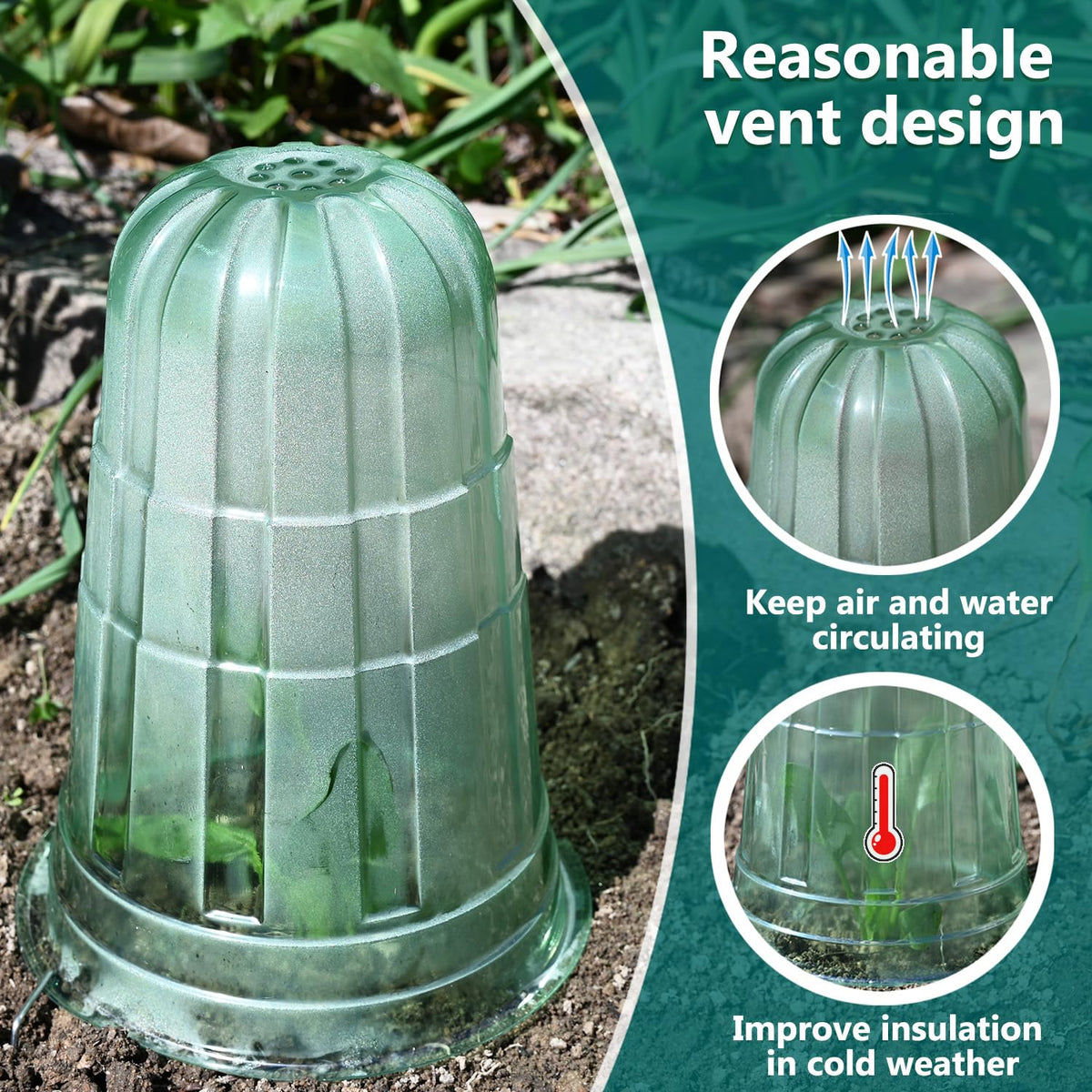 JUSUFU plant covers protect crops from birds and snails.