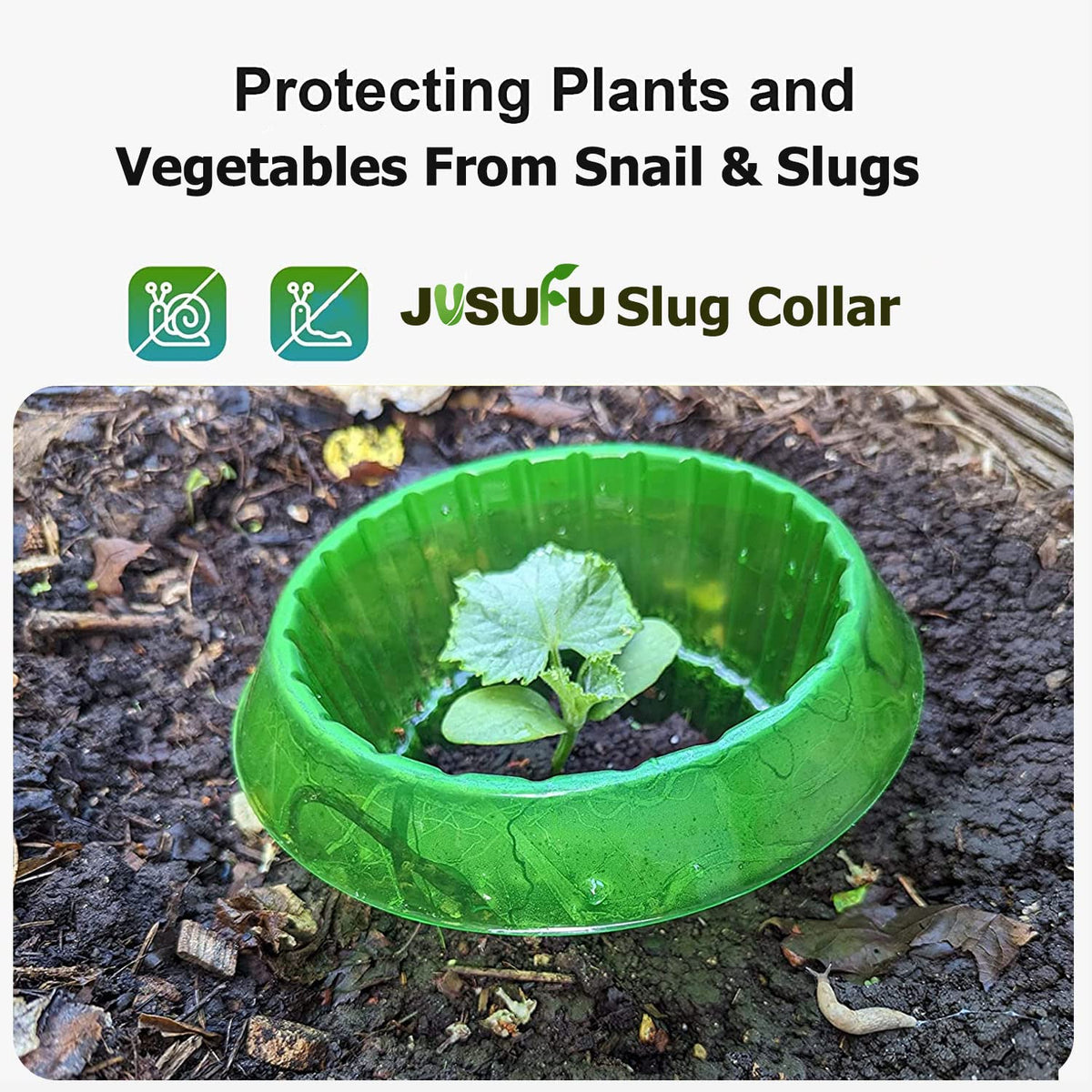 JUSUFU durable PET material slug collars endure rain and wind for long-term use.