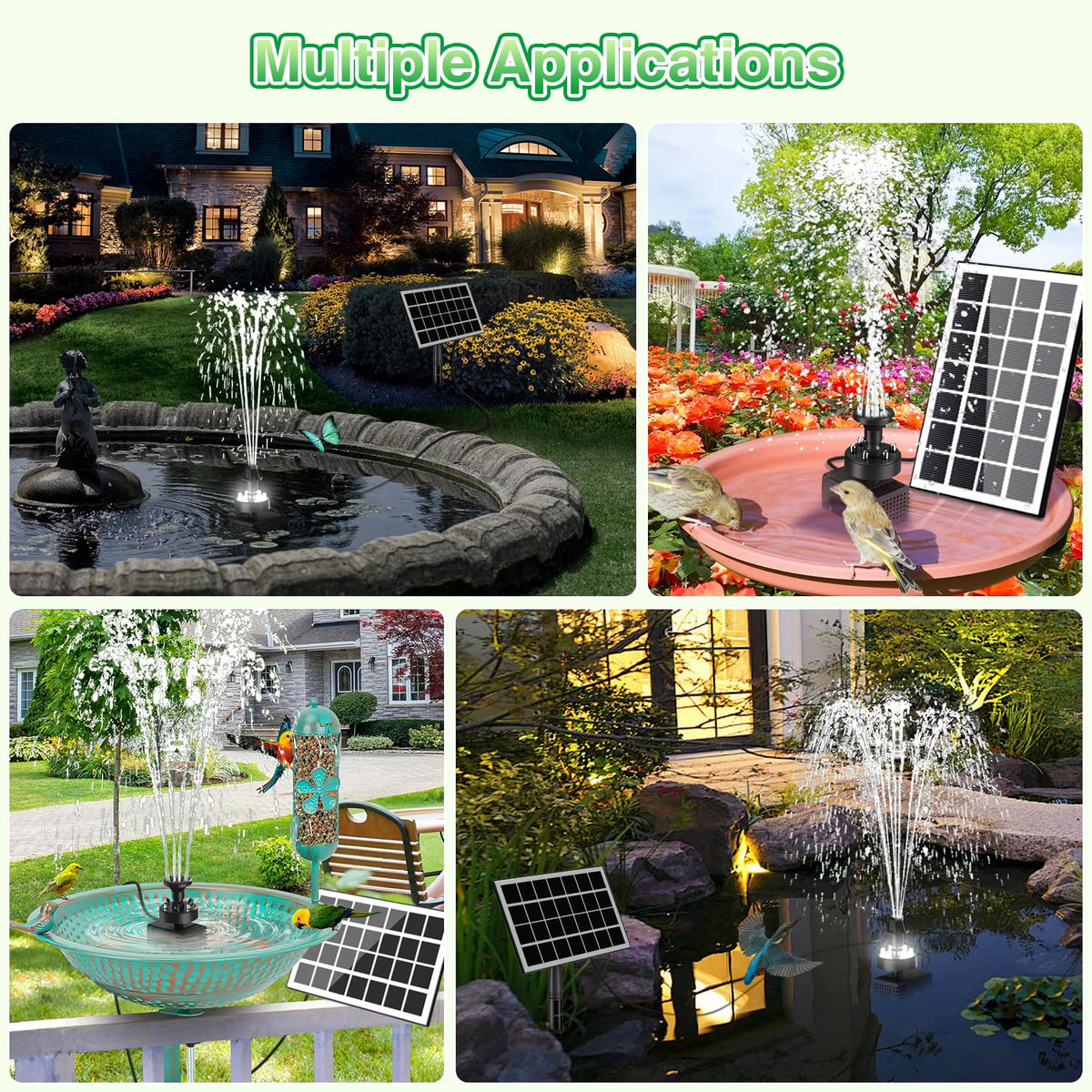 JuTai 16.4ft cord enables indoor or shaded placement