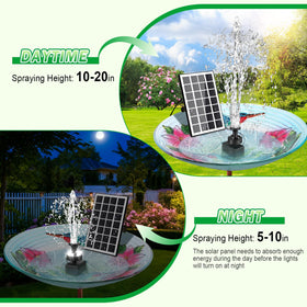 JuTai seven-nozzle fountain creates varied water patterns for patio decor