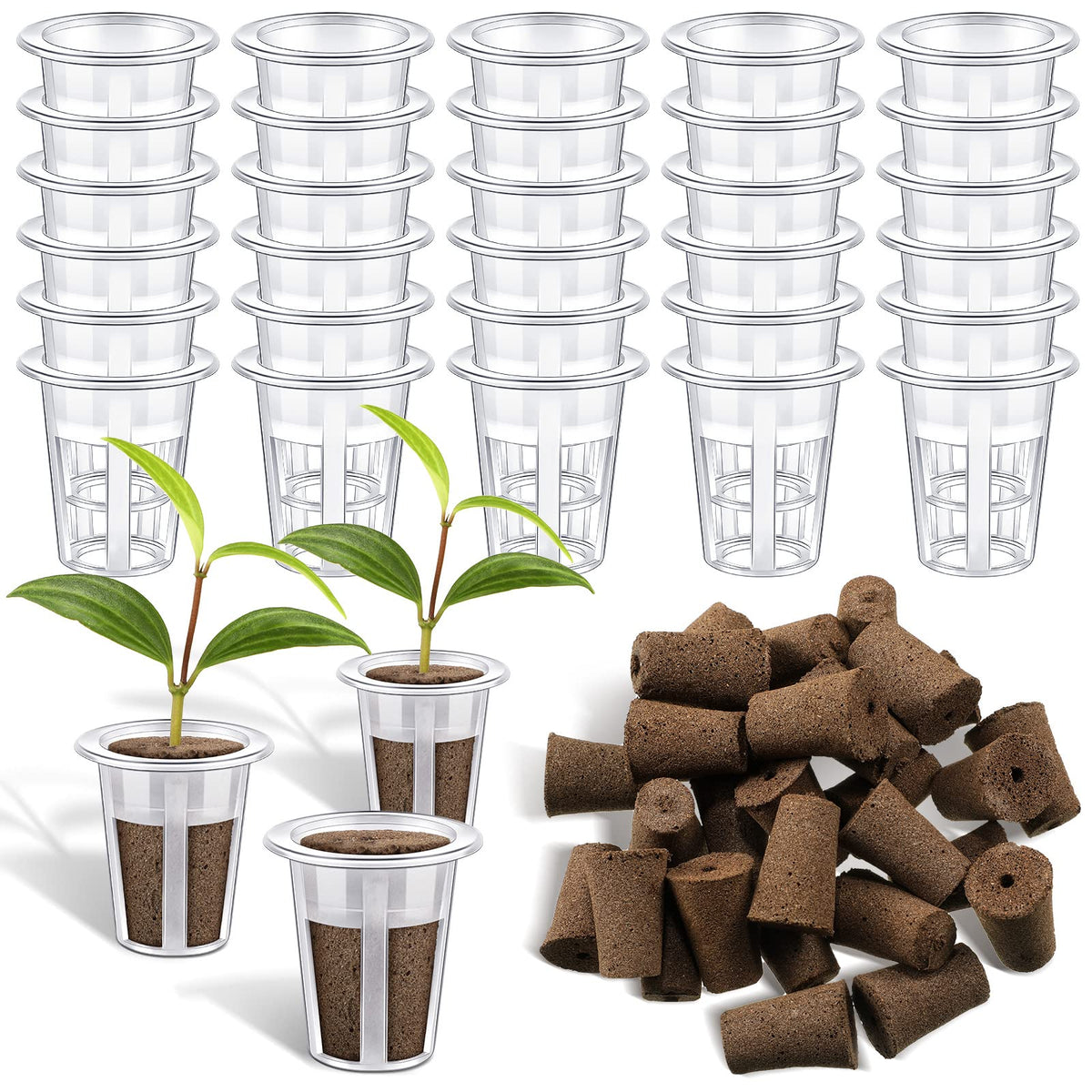 Jutom hydroponic seed sponges kit package view for quick indoor setup