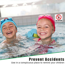 Jutom waterproof no-diving sticker withstands shallow-water use.