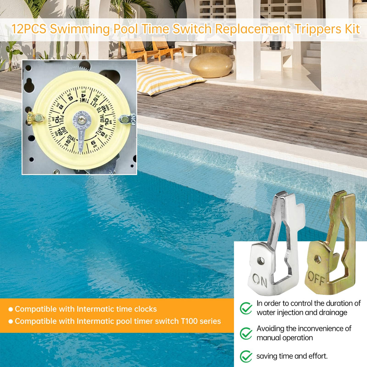 JUVAENY pool timer dial position helps accurate time setting