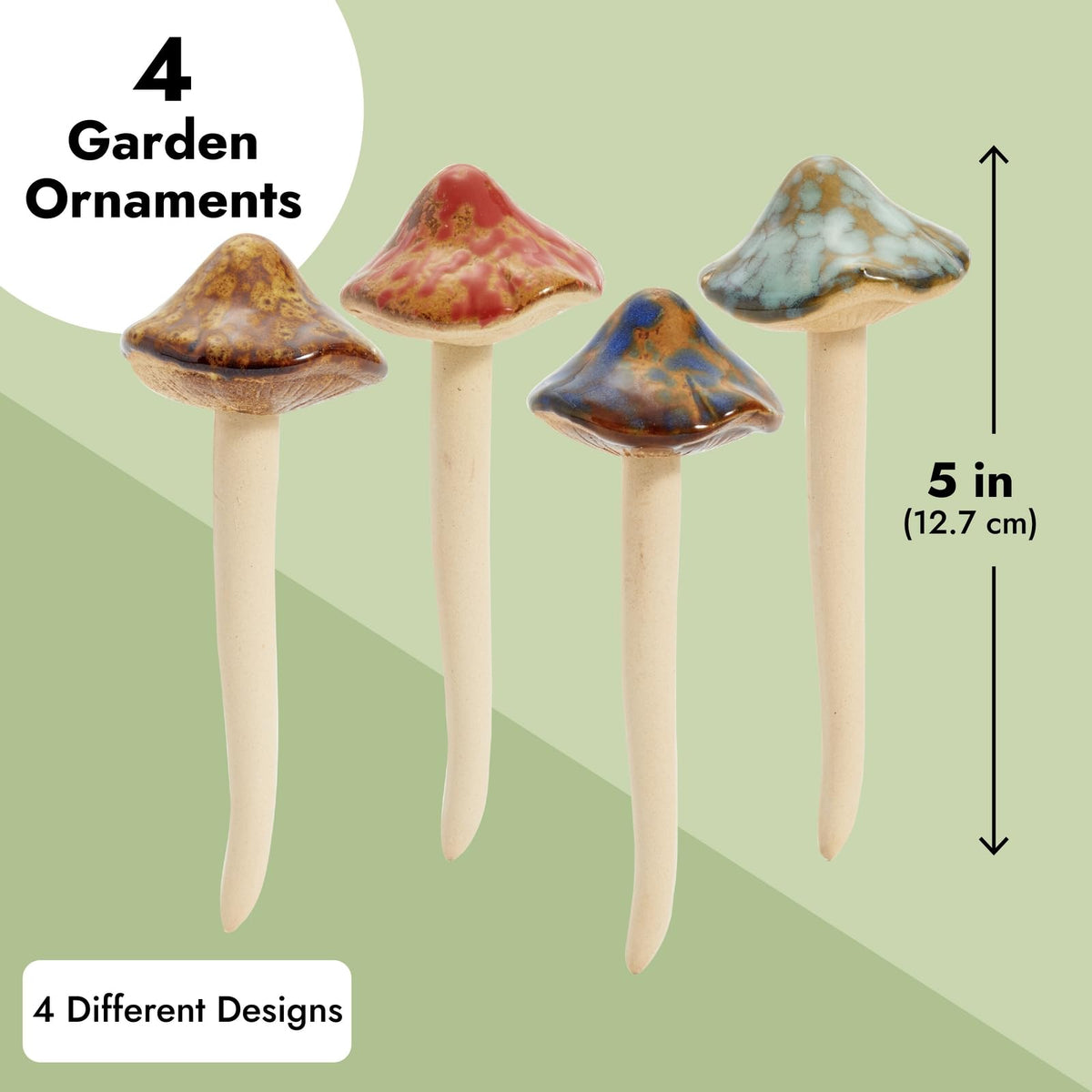 Juvale mushroom stake in-pot display elevates indoor plant arrangements