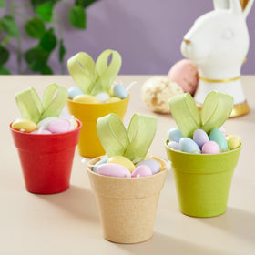 Juvale colorful 24-pack mini pots brighten shelves while supporting healthy root growth.