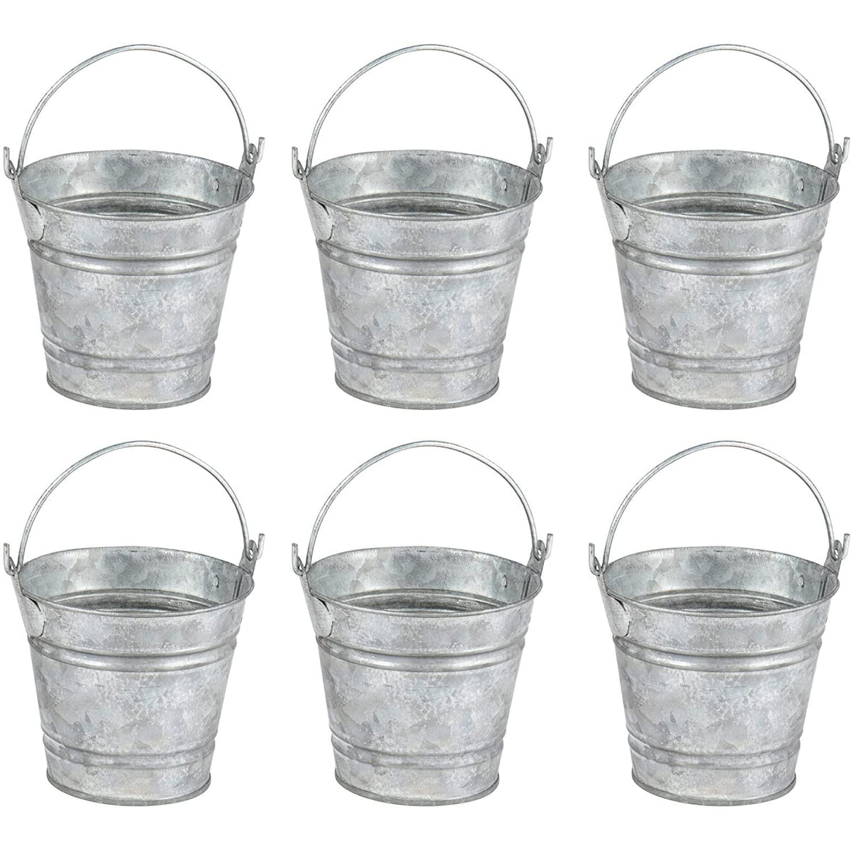 Juvale galvanized tin pails with handles ideal for DIY centerpieces