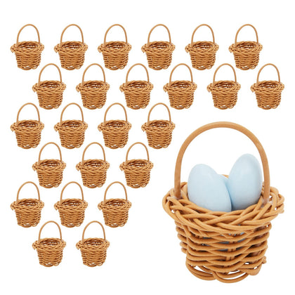Juvale mini baskets with handles in picnic style for favors and decor