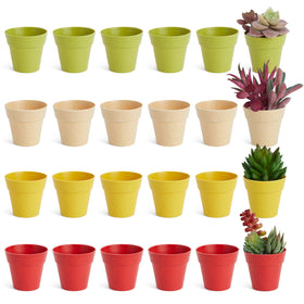 Juvale mini plastic pot with drainage hole ideal for small herbs and succulents.