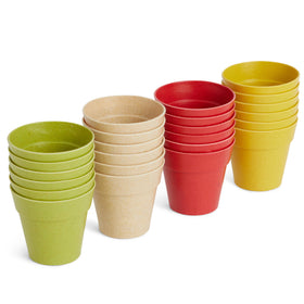 Juvale durable plastic pots designed for long-lasting indoor planting.