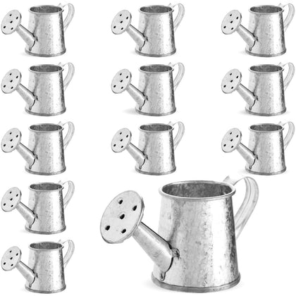 Juvale mini silver watering can set adds shelf decor with vintage charm