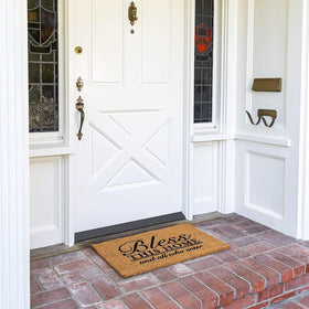 Juvale welcome design front door mat 17x30 enhances curb appeal.