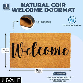 Juvale Welcome Mat outdoor entrance highlights weather ready design