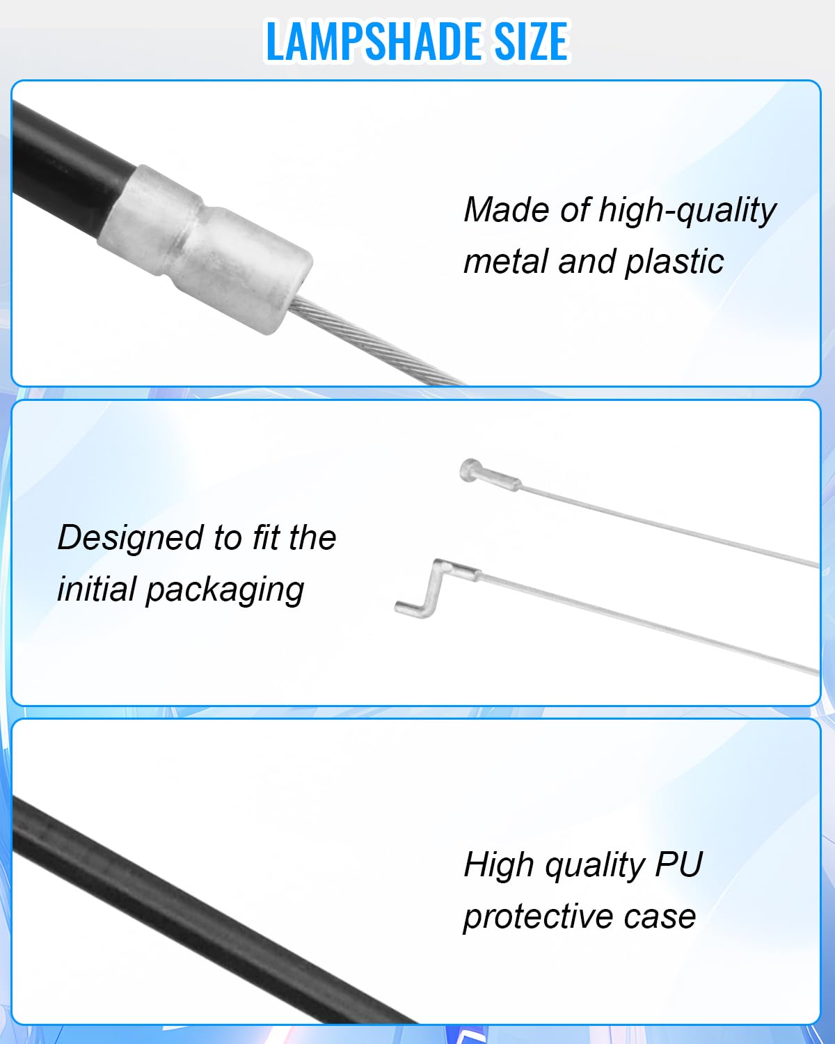 JUWEVAZU D-ring comfort throttle cable for easy operation