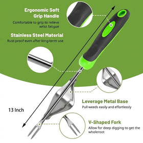 Juxifyron stainless steel heads with rubber grips ensure secure control.