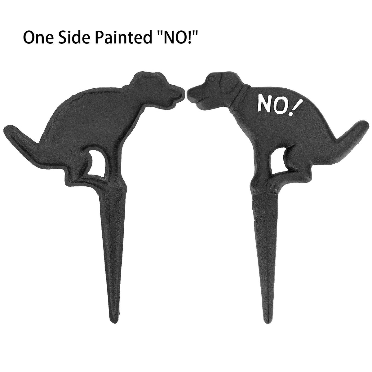 JUXYES heavy-duty iron yard sign stake for durable outdoor use.
