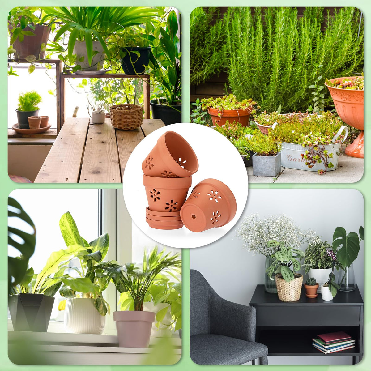 JUXYES perforated orchid pot design with multiple holes for airflow.
