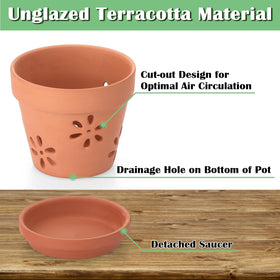 JUXYES orchid pot hole pattern enhances air circulation around plants.