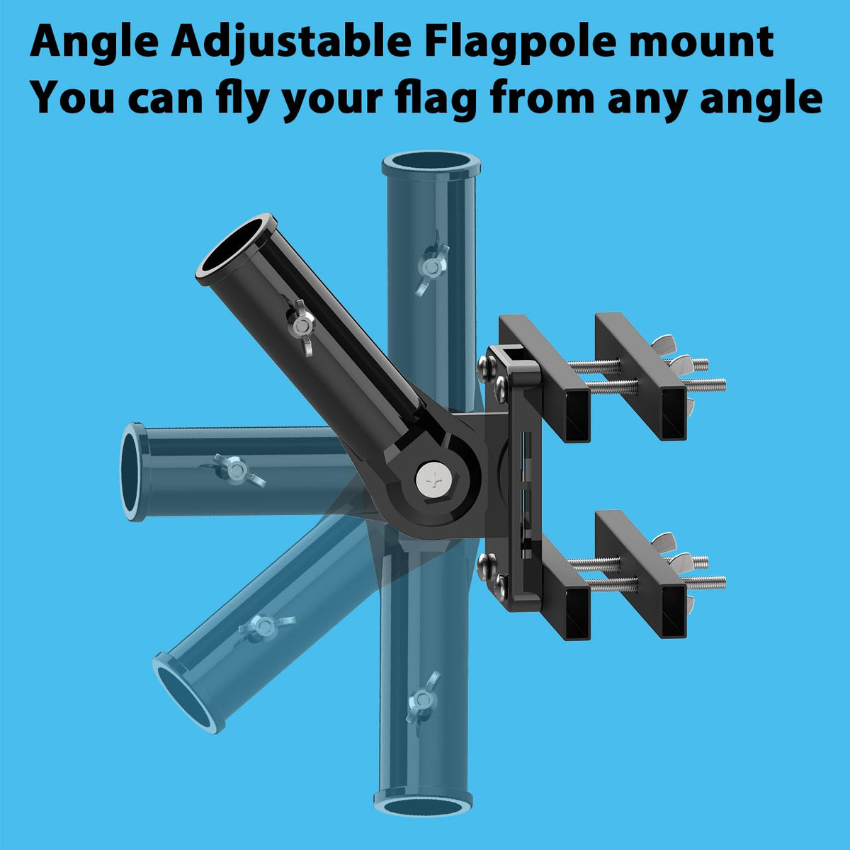 JUYEER wall-or-rail mount bracket offers flexible installation whether on railings or walls.