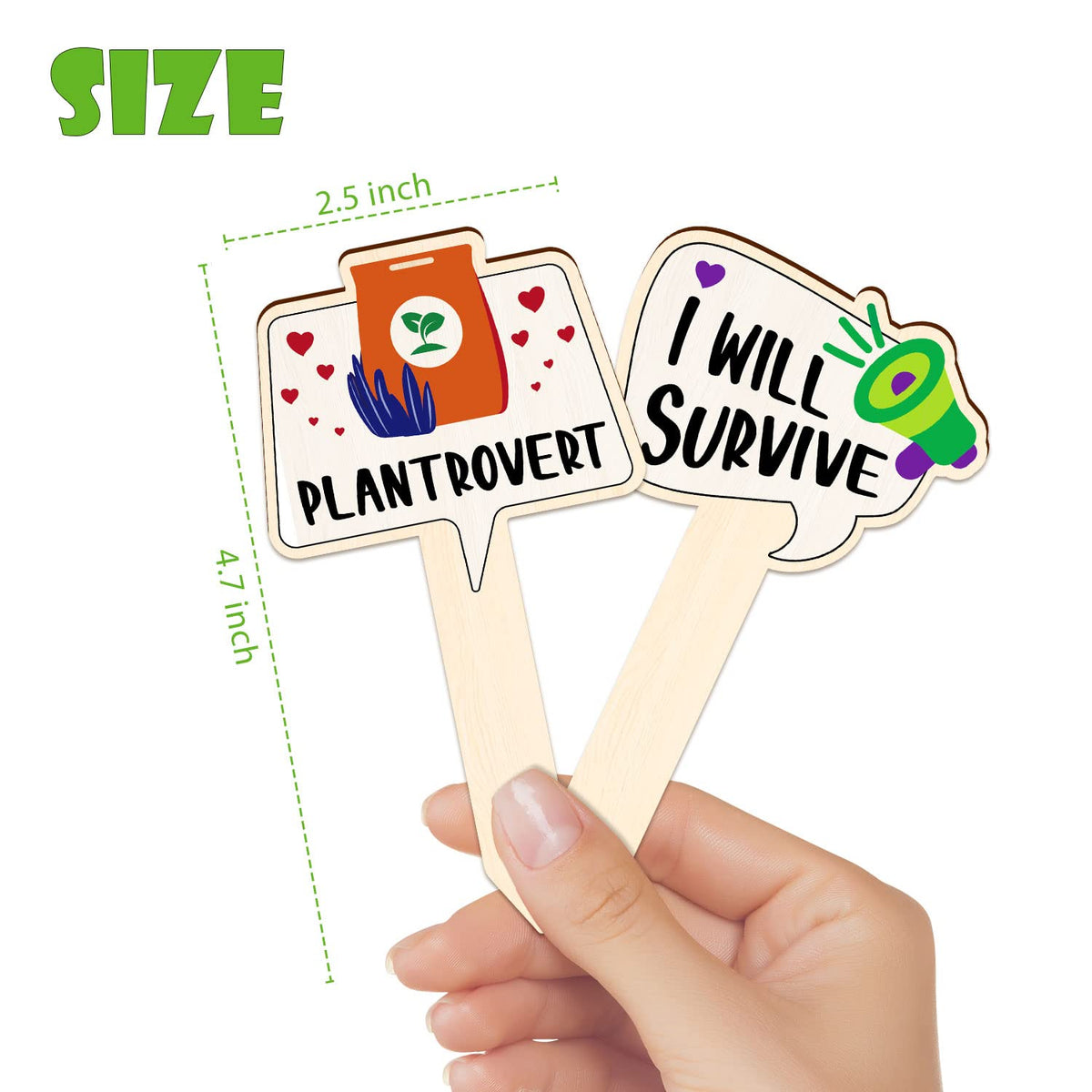 JUYRLE plant label with flower design helps identify varieties neatly