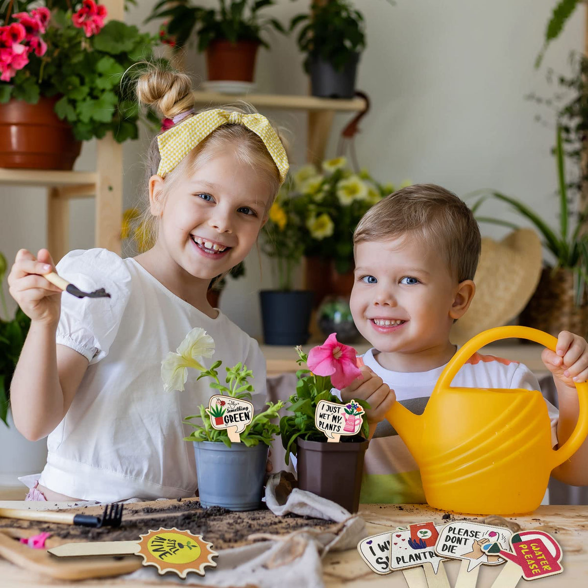 JUYRLE wooden labels are gift-ready for plant lovers
