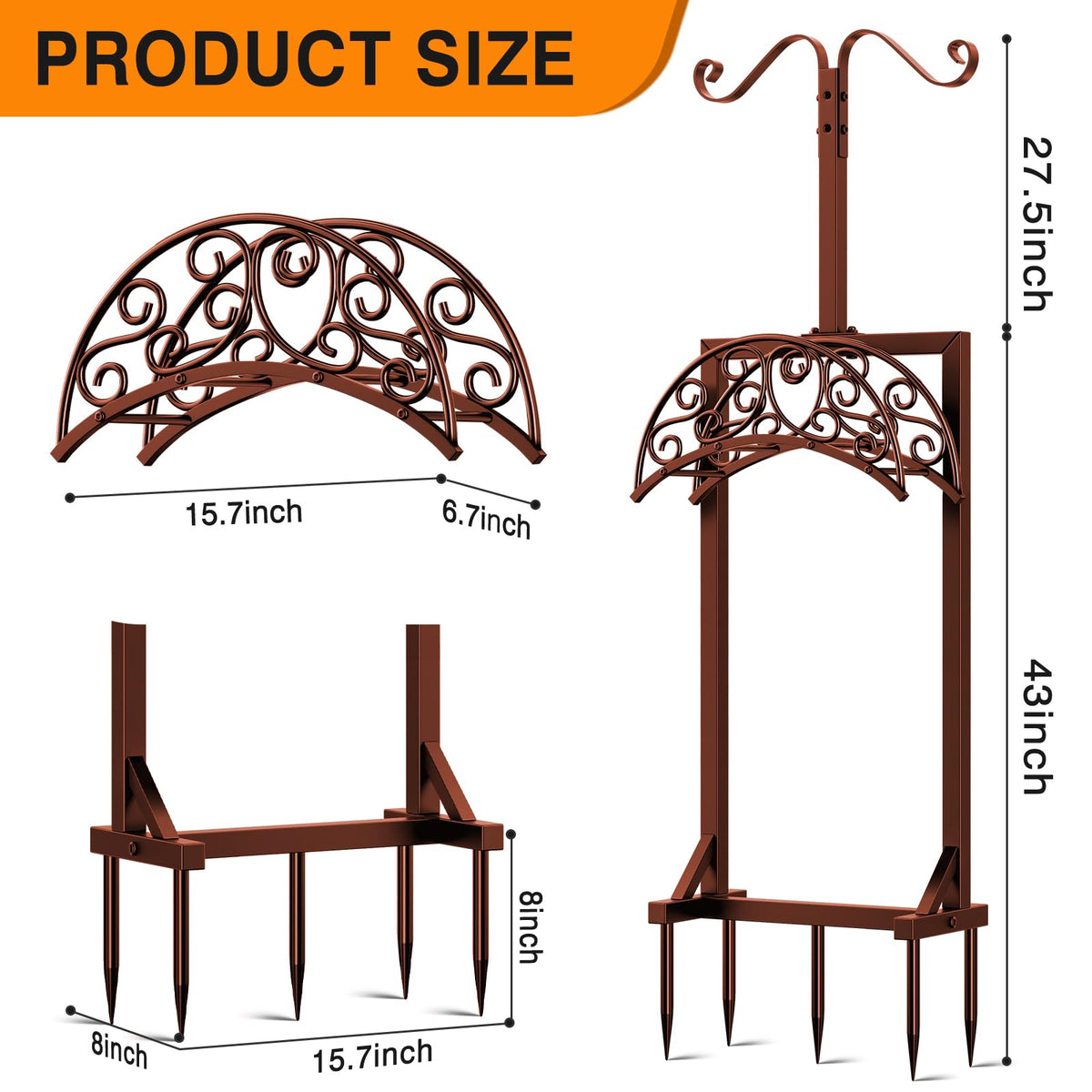Jvgoo brown-finish hose storage blends with outdoor spaces