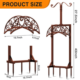 Jvgoo brown-finish hose storage blends with outdoor spaces
