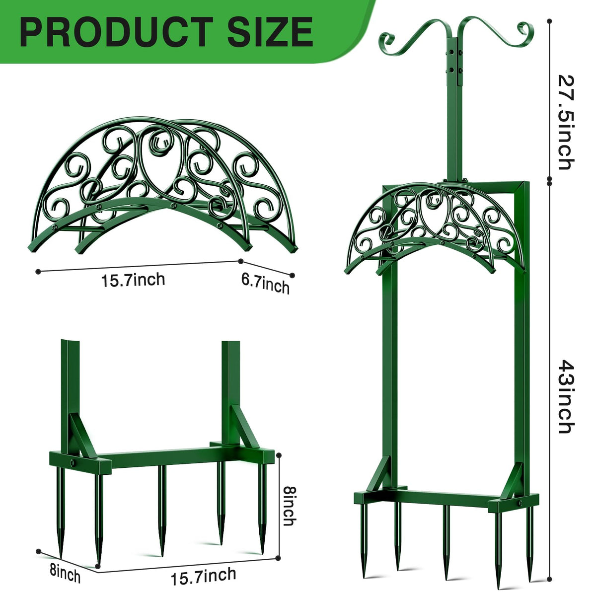Jvgoo freestanding hose rack folds for compact storage.