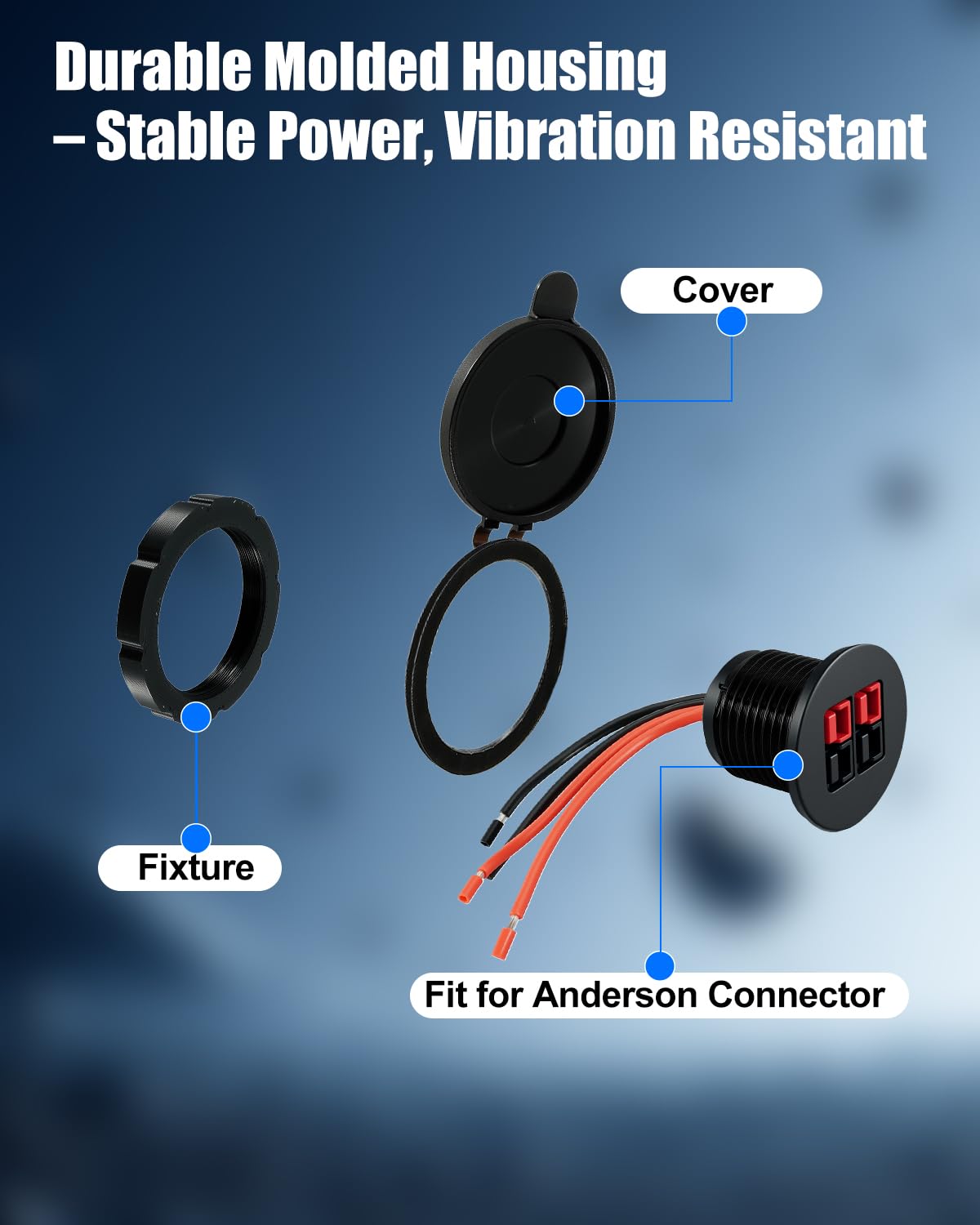 Pre-drilled mounting holes simplify dashboard installation and secure mounting.