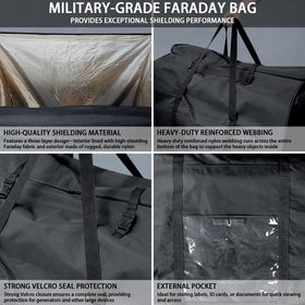 JXE JXO Faraday Bag shielding material provides strong EMI protection